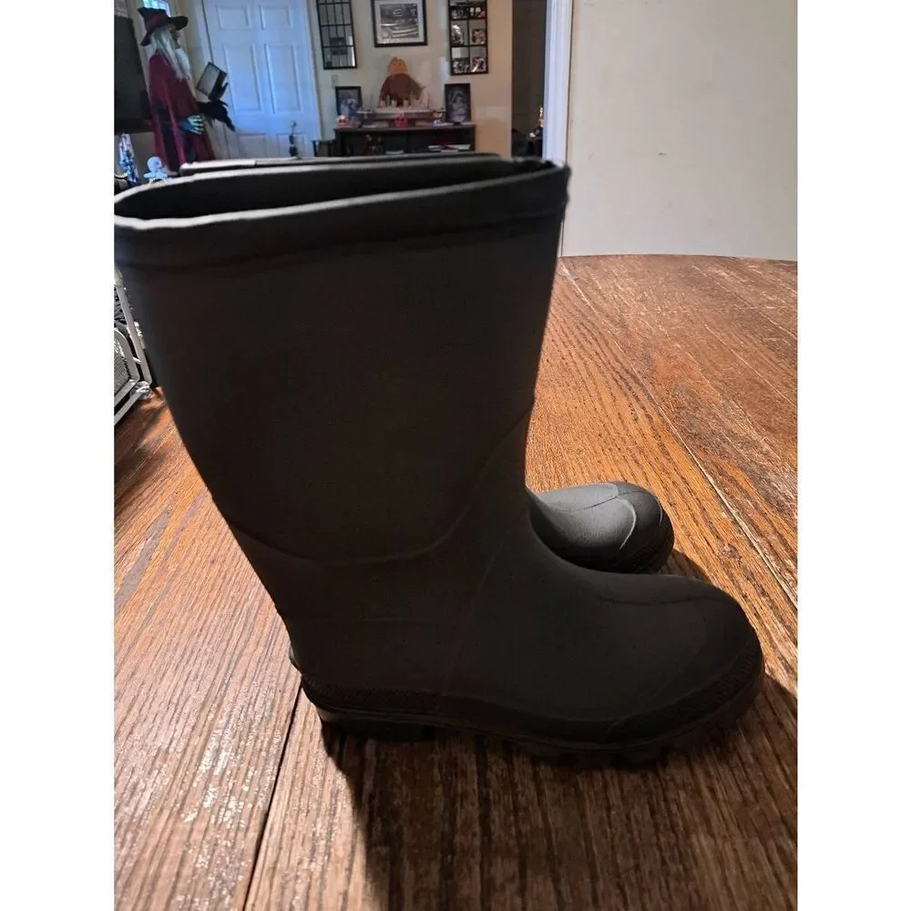 New Kids Size 20 Black Rubber Rain Snow Boots Typically Size 4.5-5